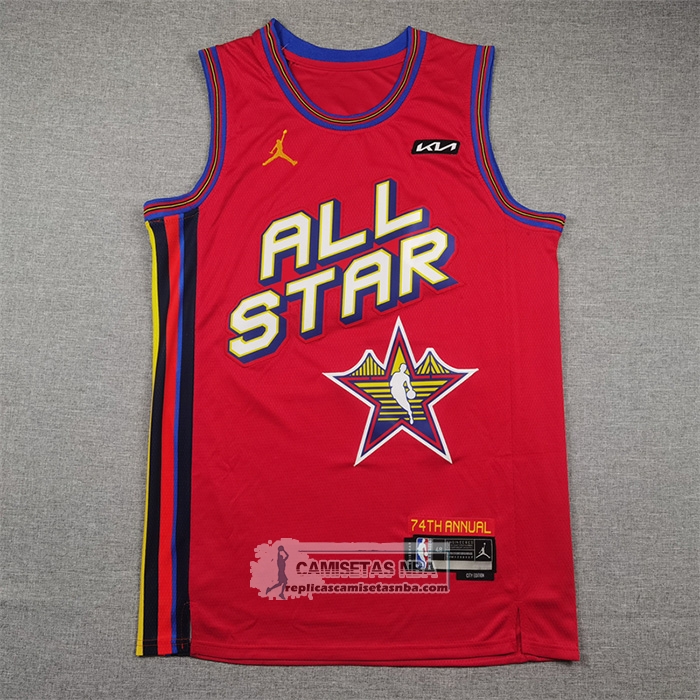 Camiseta All Star 2025 San Antonio Spurs Victor Wembanyama NO 1 Rojo